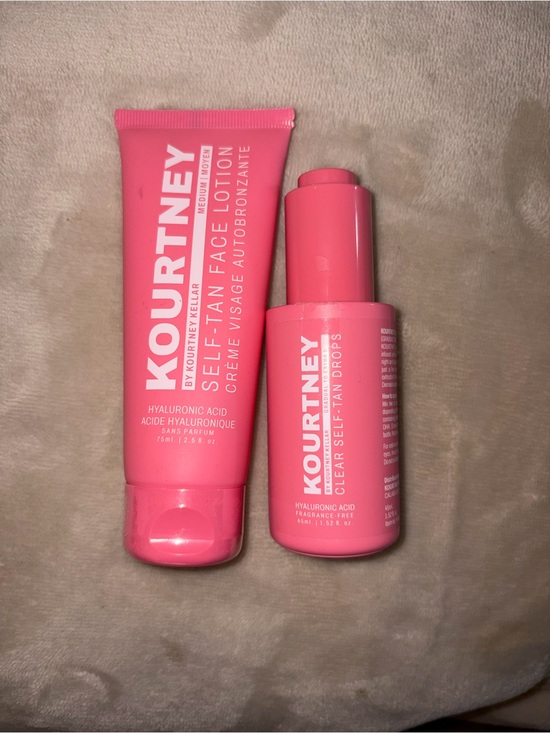 Kourtney by Kourtney Kellar Other - Kourtney by Kourtney Kellar Pink Self-Tan Face Lotion & Clear Tan Drops Duo